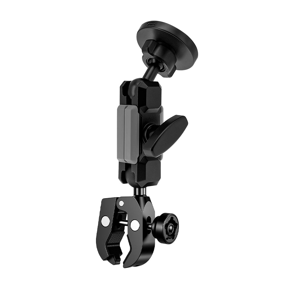 P56MS03 | Handlebar Clamp Mount | MagSafe / Pixelsnap 15W Fast Charger | ONE-LOCK for iPhone & Smartphone