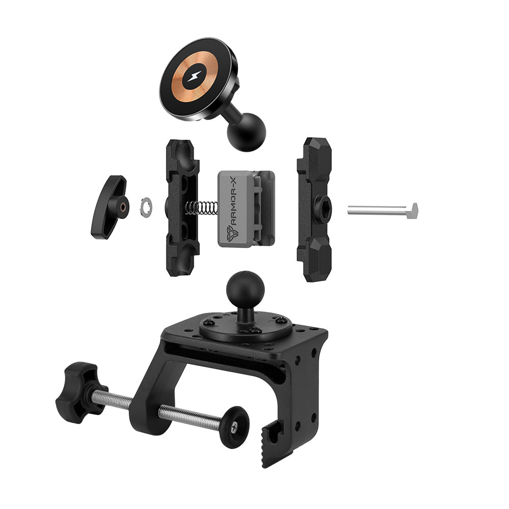 P58MS03 | Heavy-Duty G-Clamp PixelSnap 15W Fast Charger Mount | ONE-LOCK for Google Pixel Smartphone