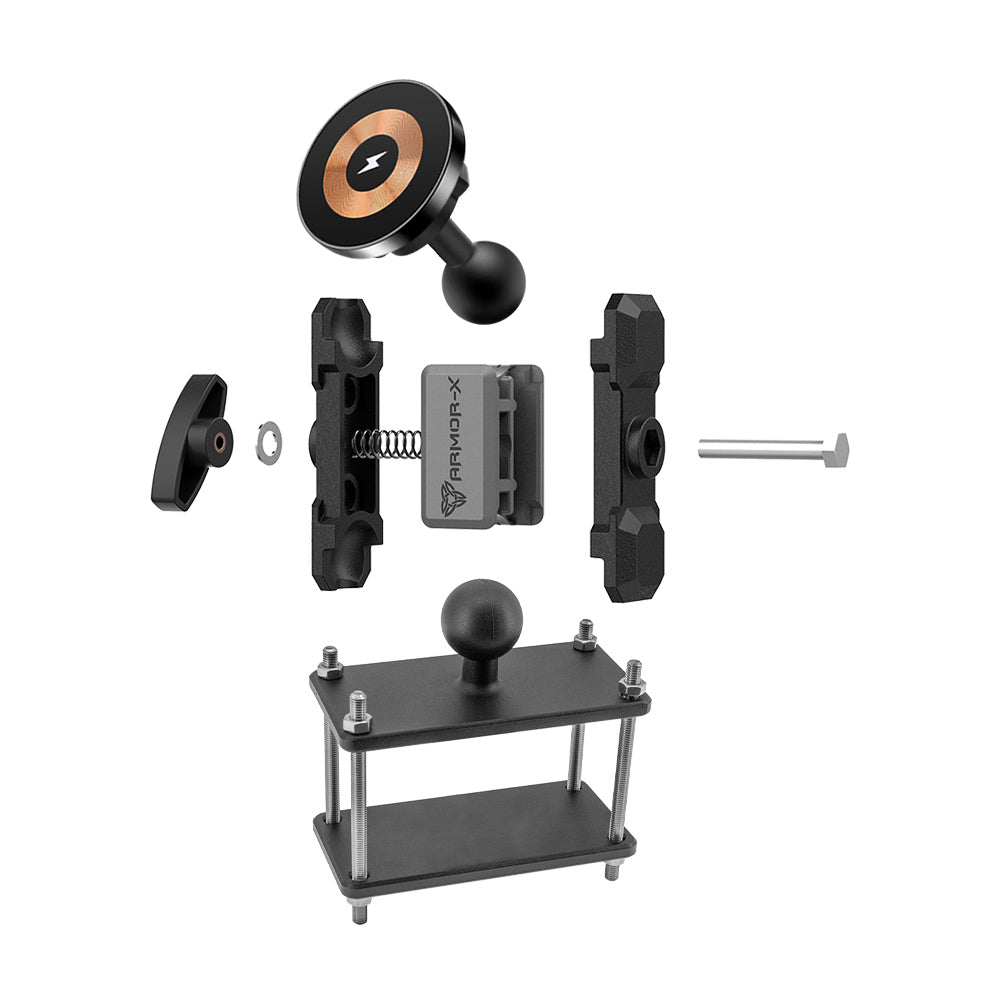 P60MS03 | Forklift Trucks Pillar PixelSnap 15W Fast Charger Mount | ONE-LOCK for Google Pixel Smartphone