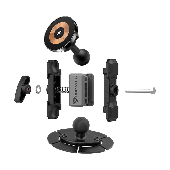 P61MS03 | 3M Adhesive Mount | MagSafe / Pixelsnap 15W Fast Charger | ONE-LOCK for iPhone & Smartphone