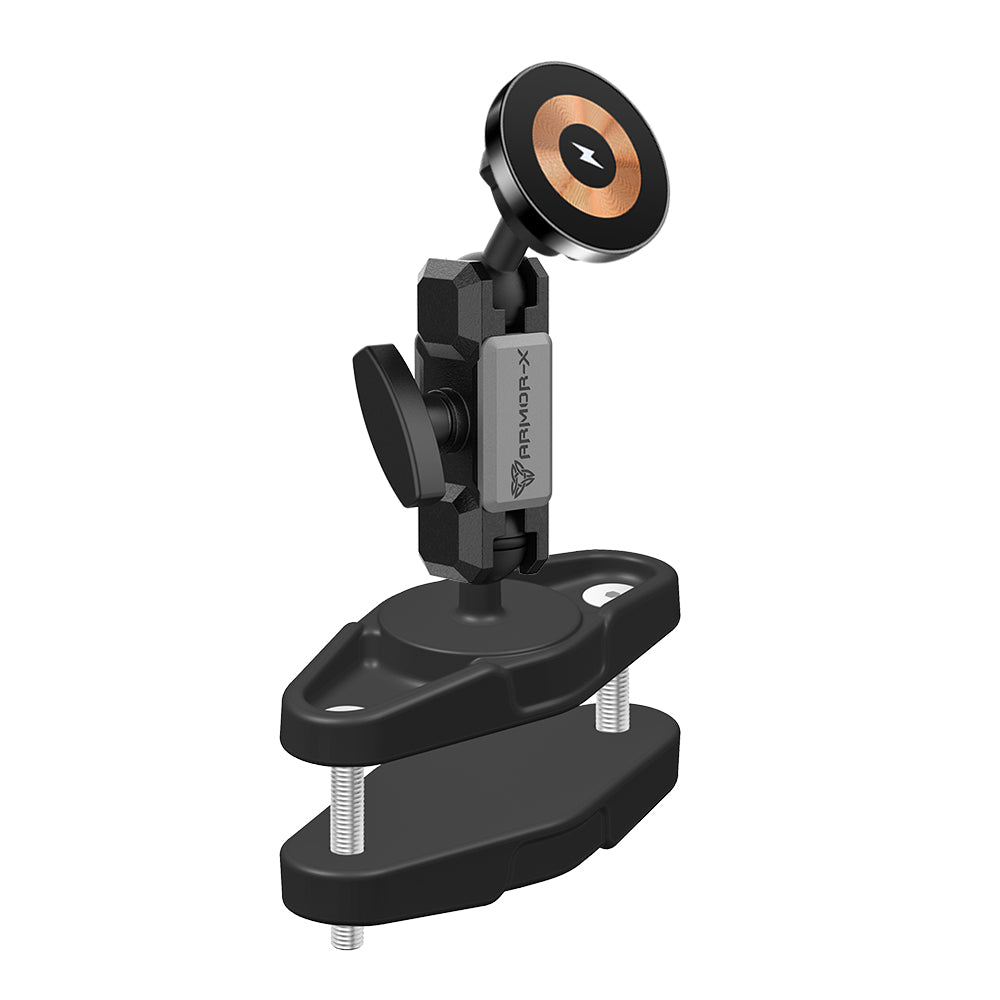 ARMOR-X Forklift Pedestal Pillar MagSafe 15W Fast Charger Mount (LARGE) for iPhone.