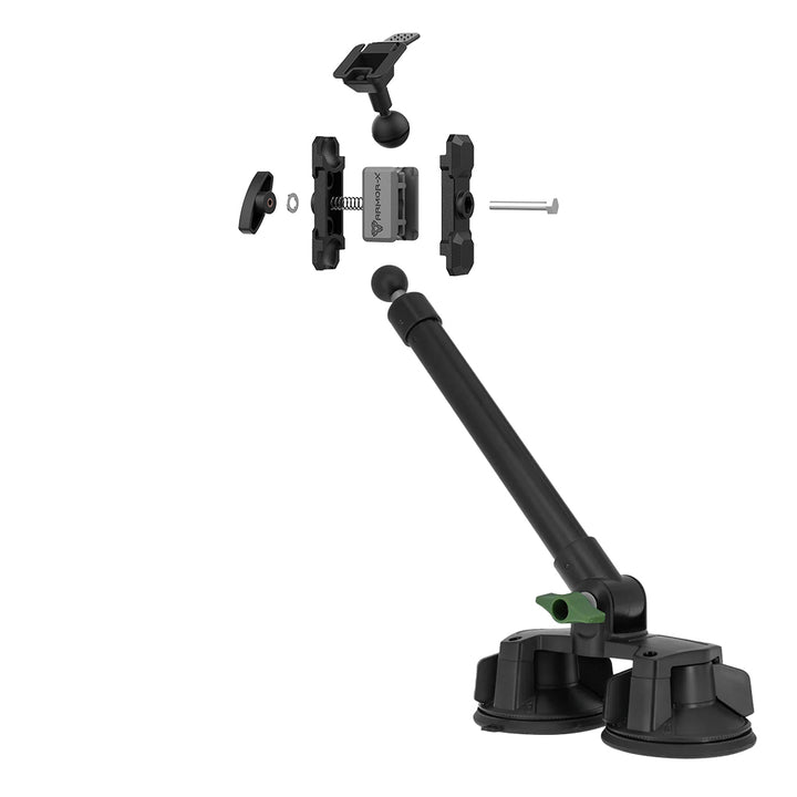 P65T | Dual Suction Cup Mount with Long Arm | ONE-LOCK for Tablet