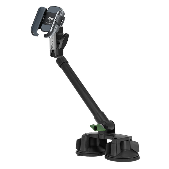 ARMOR-X ONE-LOCK Dual Suction Cup Universal Mount with Long Arm for phone.