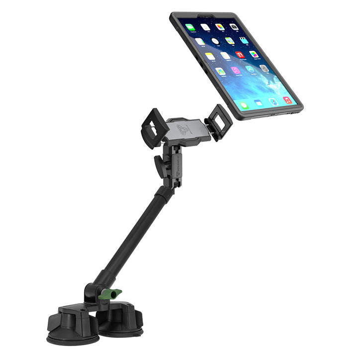 P65UT | Dual Suction Cup Universal Mount with Long Arm | Design for iPad, Galaxy Tab & Tablet