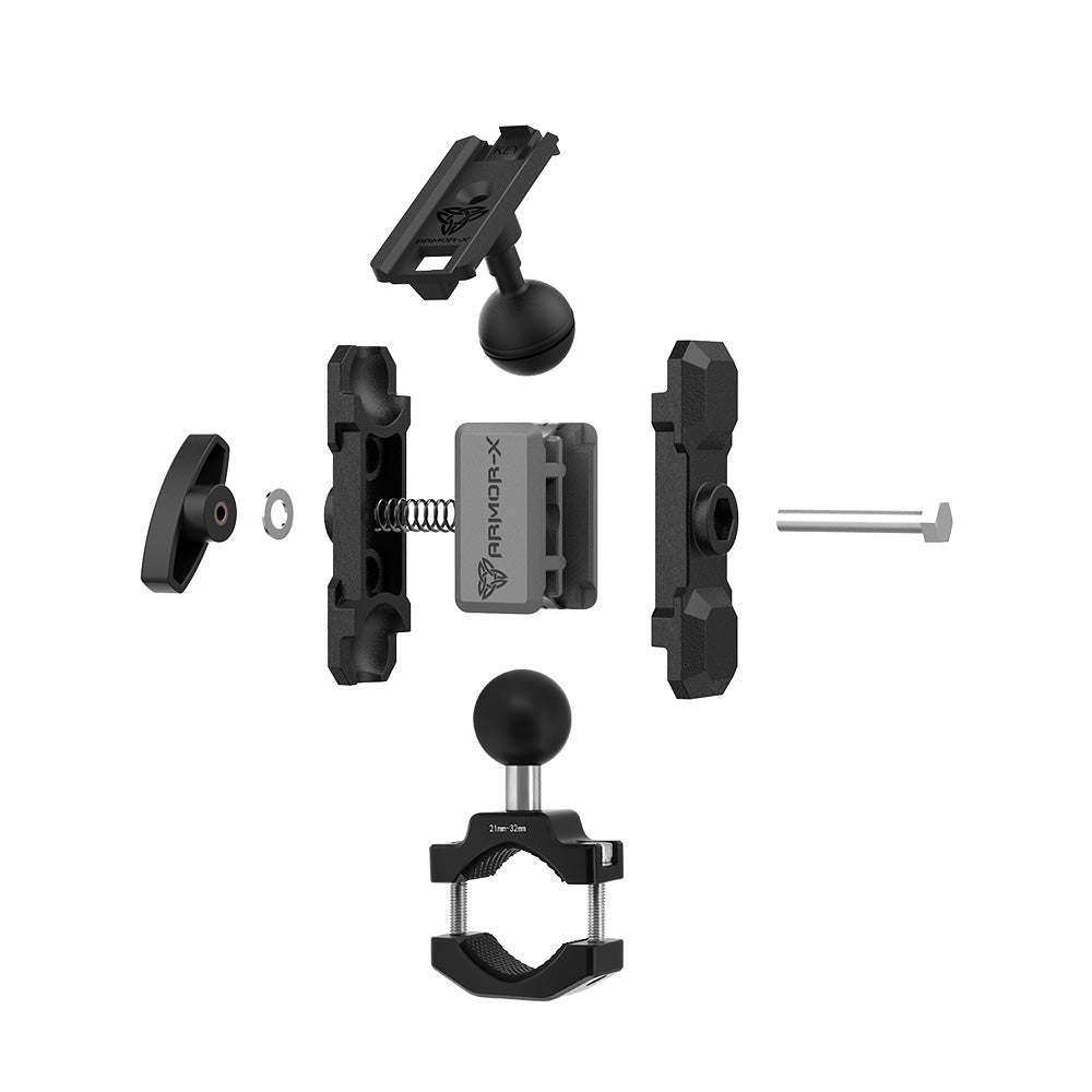 P67K | Bar Clamp Mount | ⌀10-32mm | ONE-LOCK for Phone