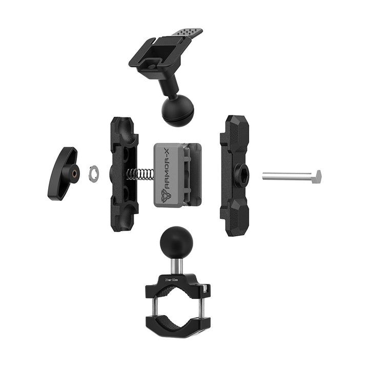 P67T | Bar Clamp Mount | ⌀10-32mm | ONE-LOCK for Tablet