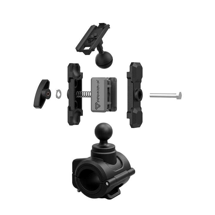 P68K | Quick Release Roll Bar Mount | ⌀25-32.5mm | ONE-LOCK for Phone