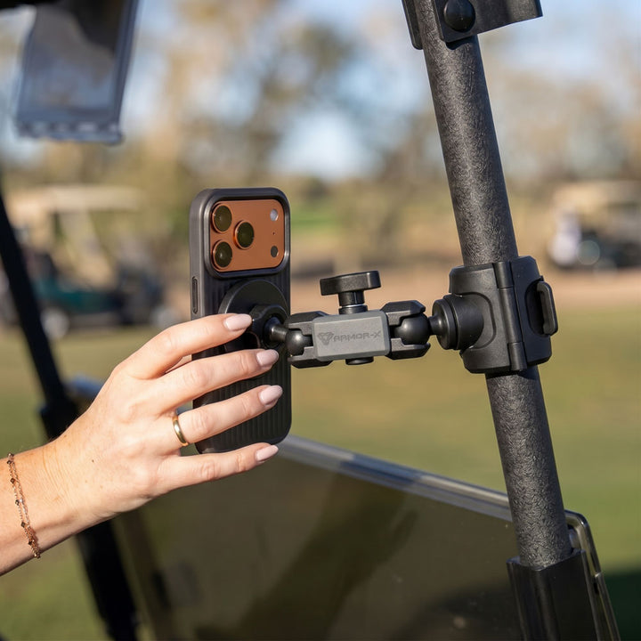 P68MS03 | Quick Release Roll Bar Mount | ⌀25-32.5mm | MagSafe / Pixelsnap 15W Fast Charger | ONE-LOCK for iPhone &amp; Smartphone