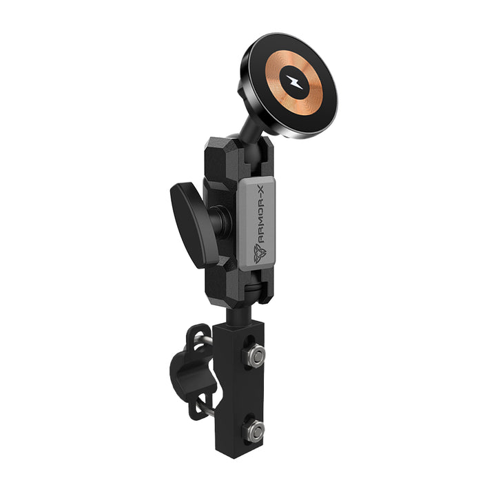 ARMOR-X Heavy-Duty U-Bolt Bar MagSafe 15W Fast Charger Mount for iPhone.