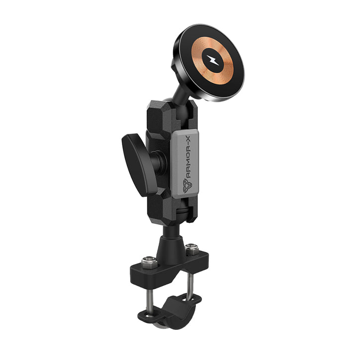 ARMOR-X Heavy-Duty U-Bolt Bar MagSafe 15W Fast Charger Mount for iPhone.