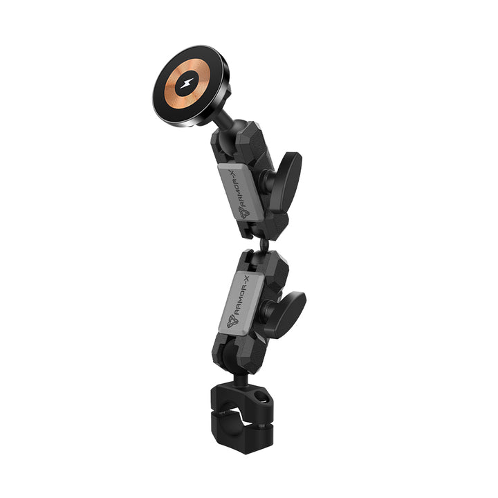 P14MS03 | Heavy-Duty Rail Bar PixelSnap 15W Fast Charger Mount *SMALL | ⌀17-28mm | ONE-LOCK for Google Pixel Smartphone