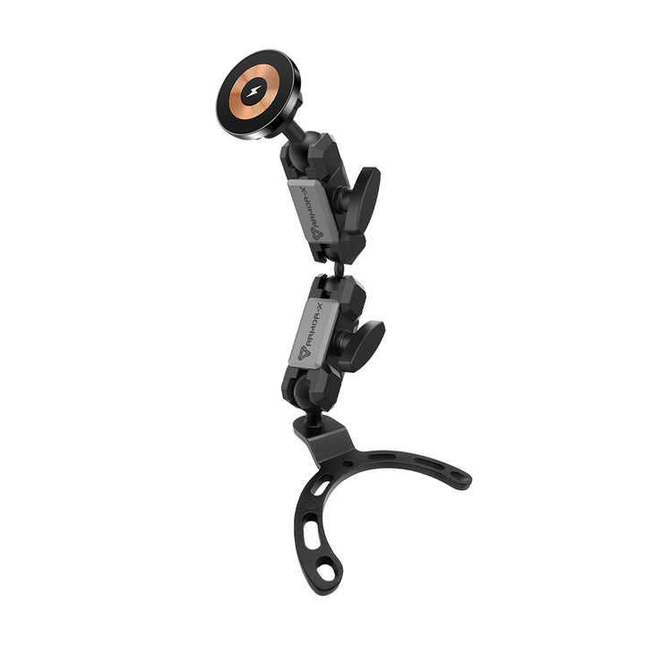 P31MS03 | Heavy-Duty Motorcycle Fuel / Oil Tank Mount * SMALL | MagSafe / Pixelsnap 15W Fast Charger | ONE-LOCK for iPhone & Smartphone