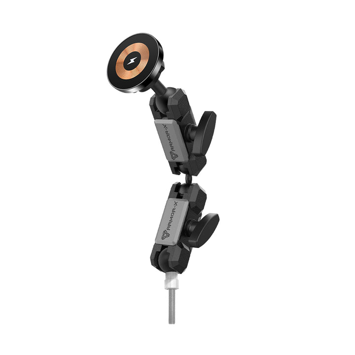 P33MS03 | Heavy-Duty Handlebar Mount with M8 Bolts | MagSafe / Pixelsnap 15W Fast Charger | ONE-LOCK for iPhone & Smartphone