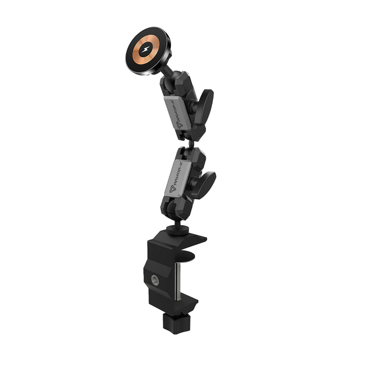 P3MS03 | G-Clamp Mount | MagSafe / Pixelsnap 15W Fast Charger | ONE-LOCK for iPhone & Smartphone