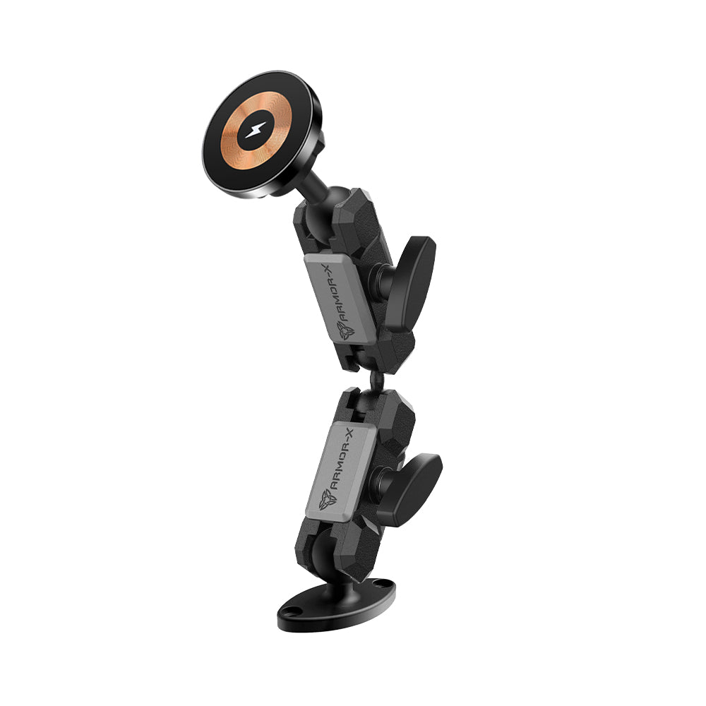 P42MS03 | Rhombus AMPS Mount | MagSafe / Pixelsnap 15W Fast Charger | ONE-LOCK for iPhone & Smartphone