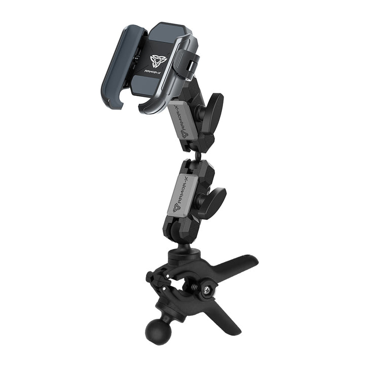 P49UP | Dual Ball Tough Spring Clamp Mount Universal Mount | Design for Phone