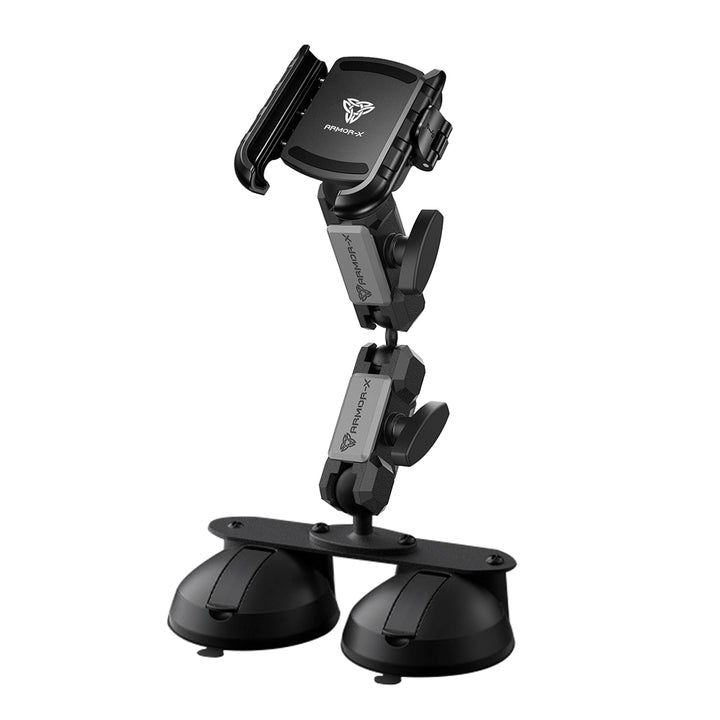 P52UP | Glass Double Suction Cup Universal Mount | Design for Phone