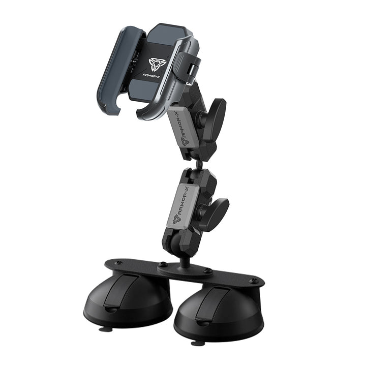P52UP | Glass Double Suction Cup Universal Mount | Design for Phone