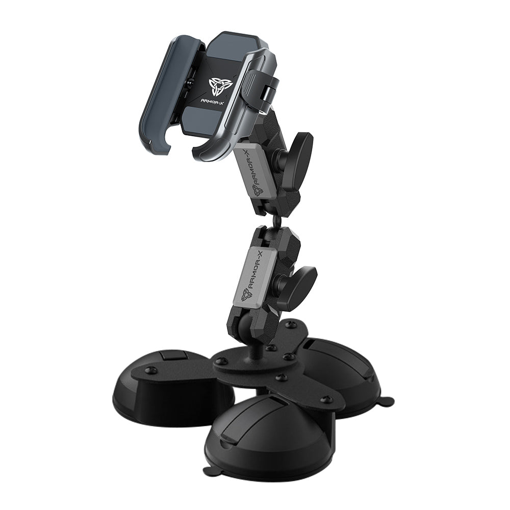 P53UP | Glass Triple Suction Cup Universal Mount | Design for Phone