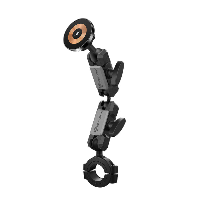 P54MS03 | Heavy-Duty Rail Bar Mount * LARGE | ⌀28-38mm | MagSafe / Pixelsnap 15W Fast Charger | ONE-LOCK for iPhone & Smartphone