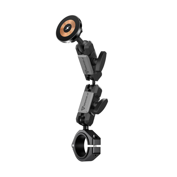 P55MS03 | Bar Clamp Mount | ⌀38-50.80mm | MagSafe / Pixelsnap 15W Fast Charger | ONE-LOCK for iPhone & Smartphone