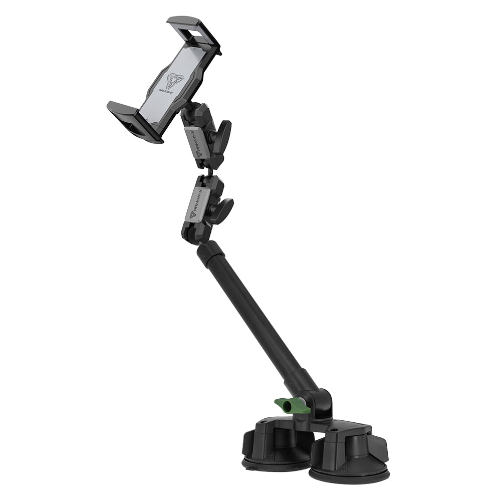 P65UT | Dual Suction Cup Universal Mount with Long Arm | Design for iPad, Galaxy Tab & Tablet