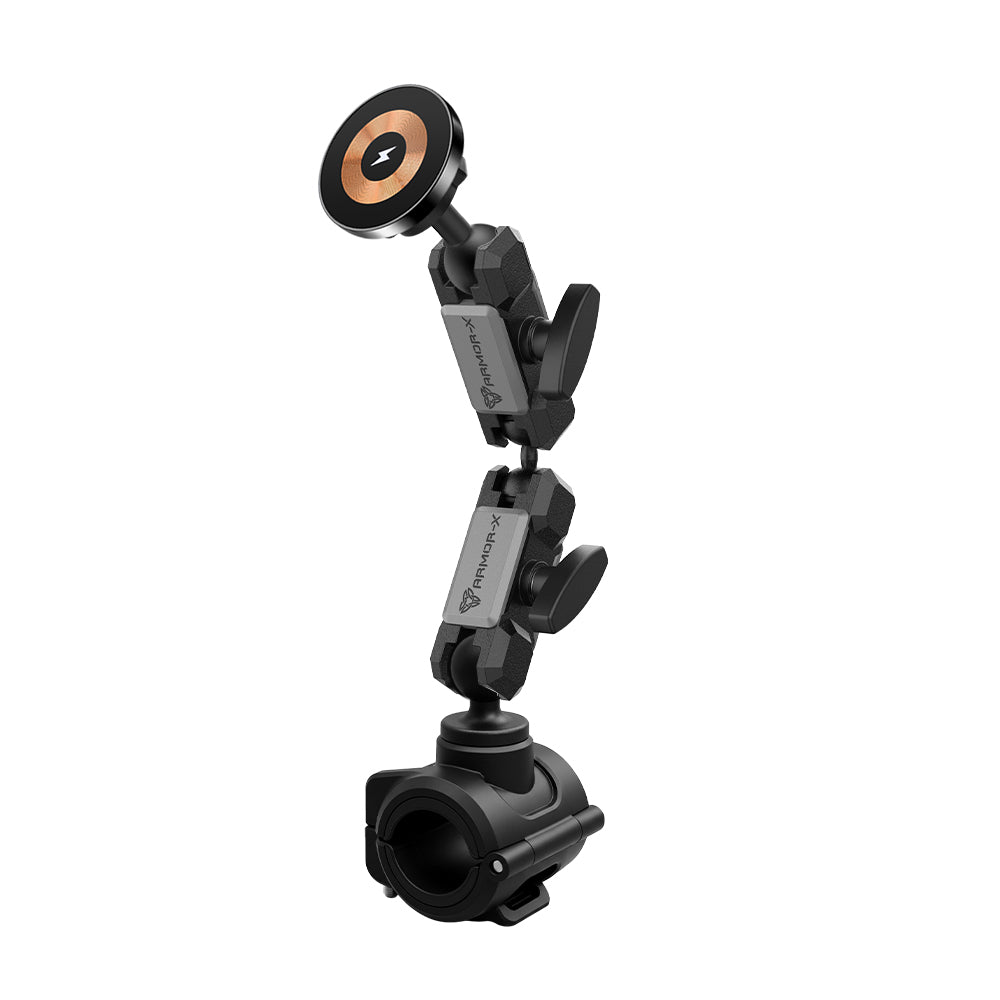 P68MS03 | Quick Release Roll Bar Mount | ⌀25-32.5mm | MagSafe / Pixelsnap 15W Fast Charger | ONE-LOCK for iPhone &amp; Smartphone