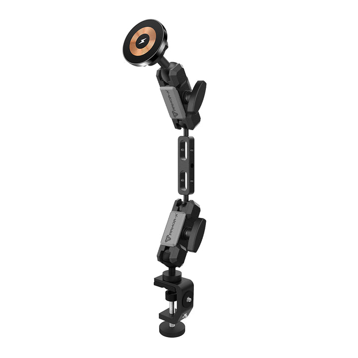 P17MS03 | Heavy-Duty G-Clamp Bar MagSafe 15W Fast Charger Mount*SMALL | MagSafe / Pixelsnap 15W Fast Charger | ONE-LOCK for iPhone & Smartphone