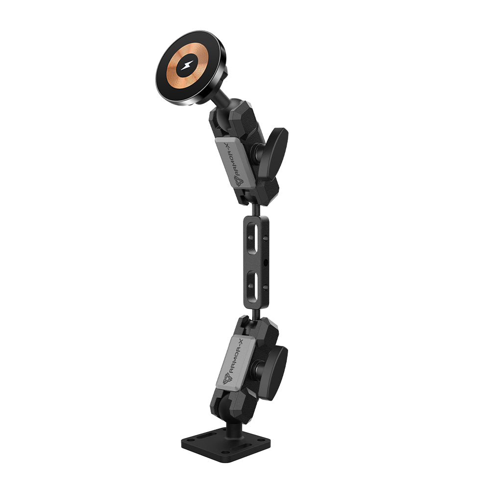 P2MS03 | Square Drill-Down Car Mount | MagSafe 15W Fast Charger | ONE-LOCK for iPhone