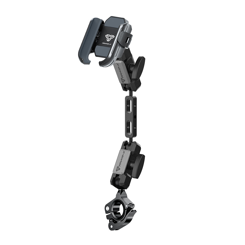 P35UP | Motorcycle Tool Free Installation Handlebar Mount Universal Mount | ⌀22-32mm | Design for Phone
