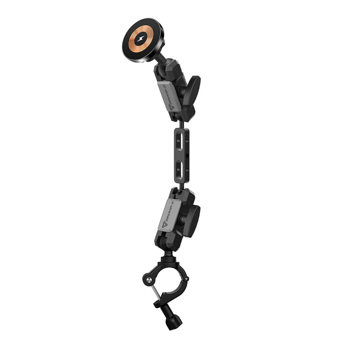 P41MS03 | Bicycle Handlebar Mount | ⌀8-35mm | MagSafe / Pixelsnap 15W Fast Charger | ONE-LOCK for iPhone & Smartphone