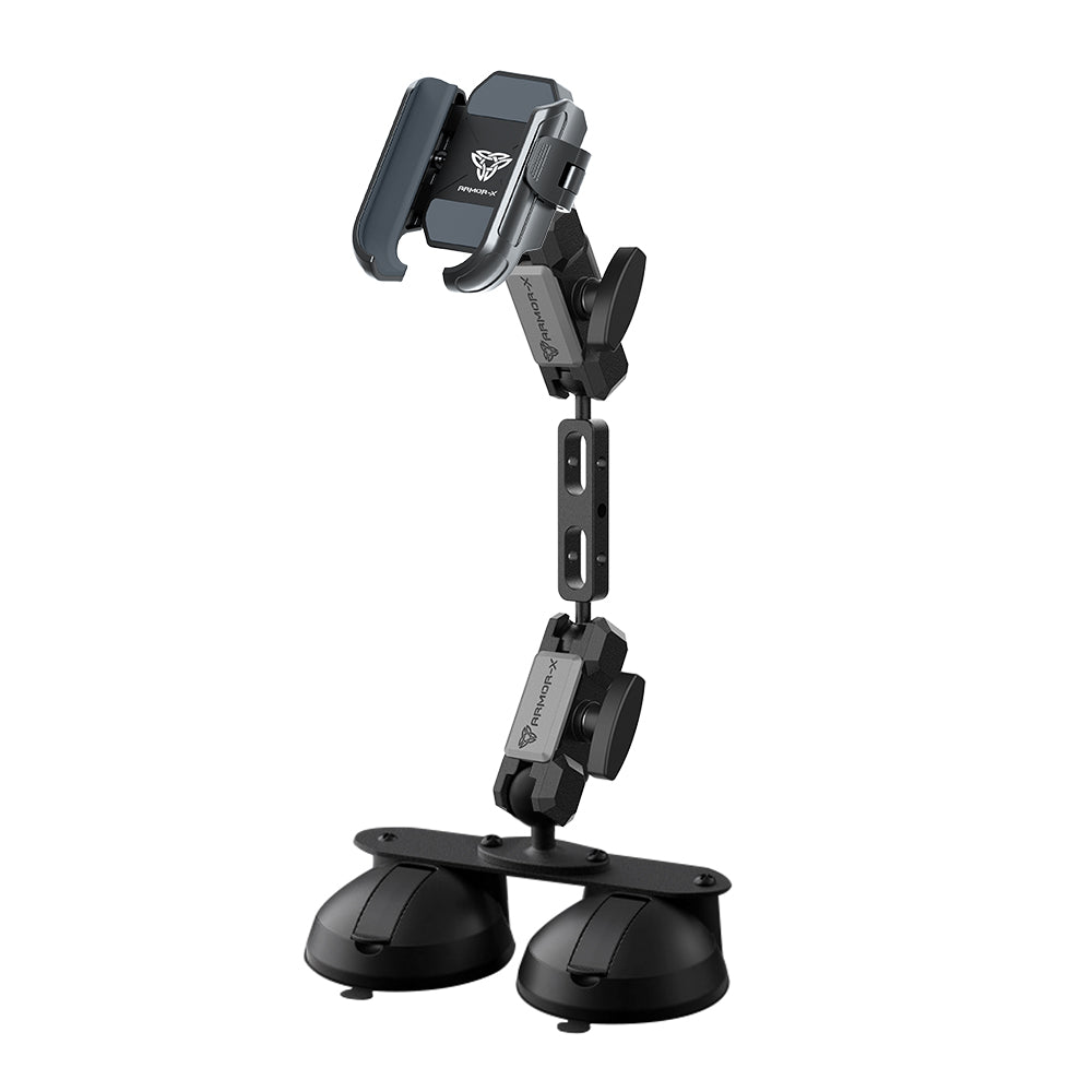 P52UP | Glass Double Suction Cup Universal Mount | Design for Phone