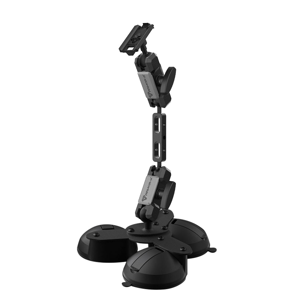 P53K | Glass Triple Suction Cup Mount | ONE-LOCK for Phone