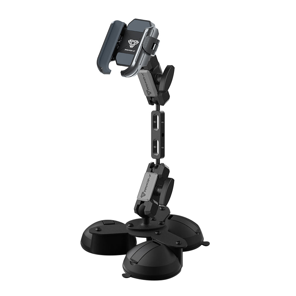 P53UP | Glass Triple Suction Cup Universal Mount | Design for Phone