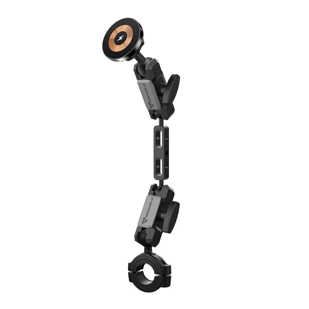 P54MS03 | Heavy-Duty Rail Bar Mount * LARGE | ⌀28-38mm | MagSafe / Pixelsnap 15W Fast Charger | ONE-LOCK for iPhone & Smartphone
