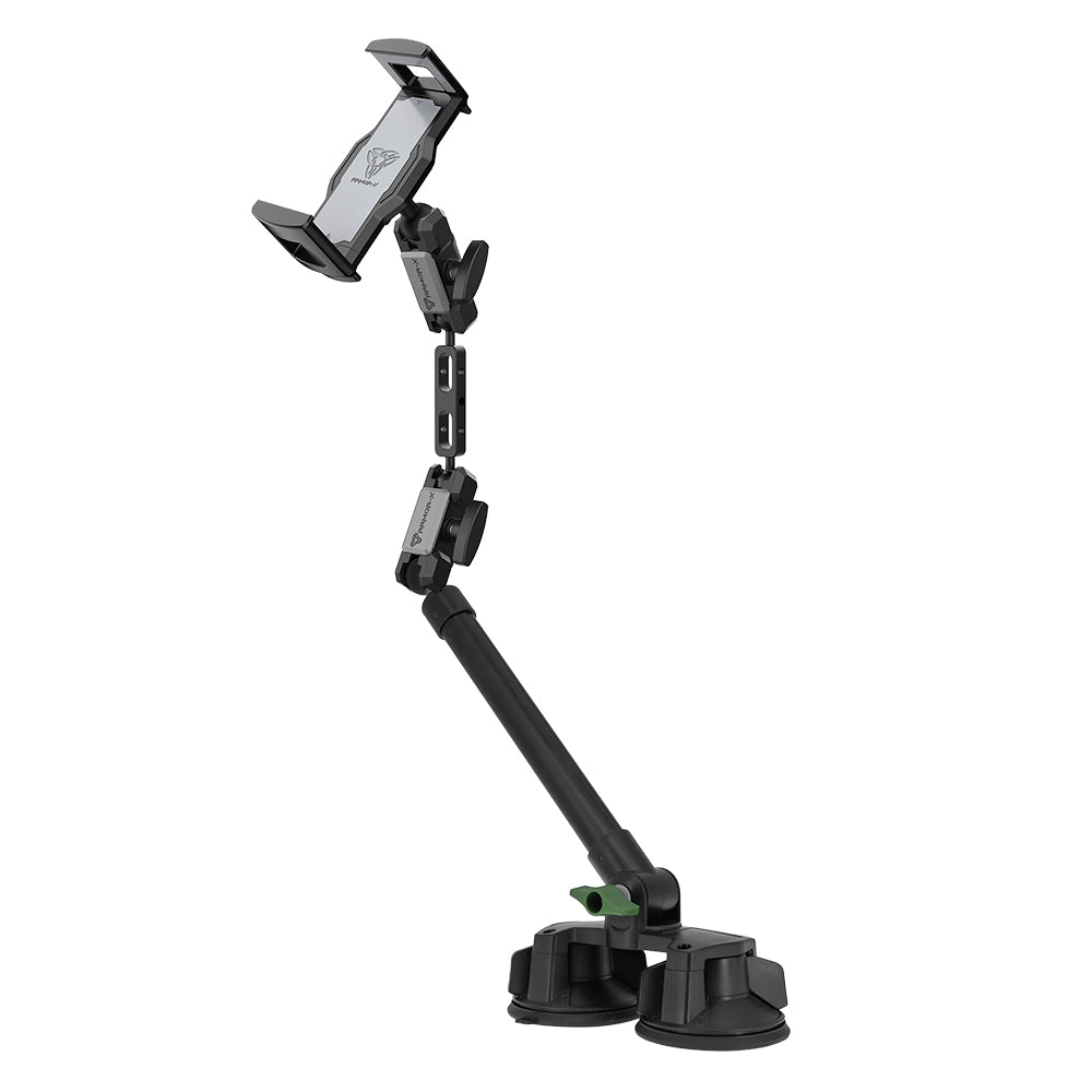 P65UT | Dual Suction Cup Universal Mount with Long Arm | Design for iPad, Galaxy Tab & Tablet