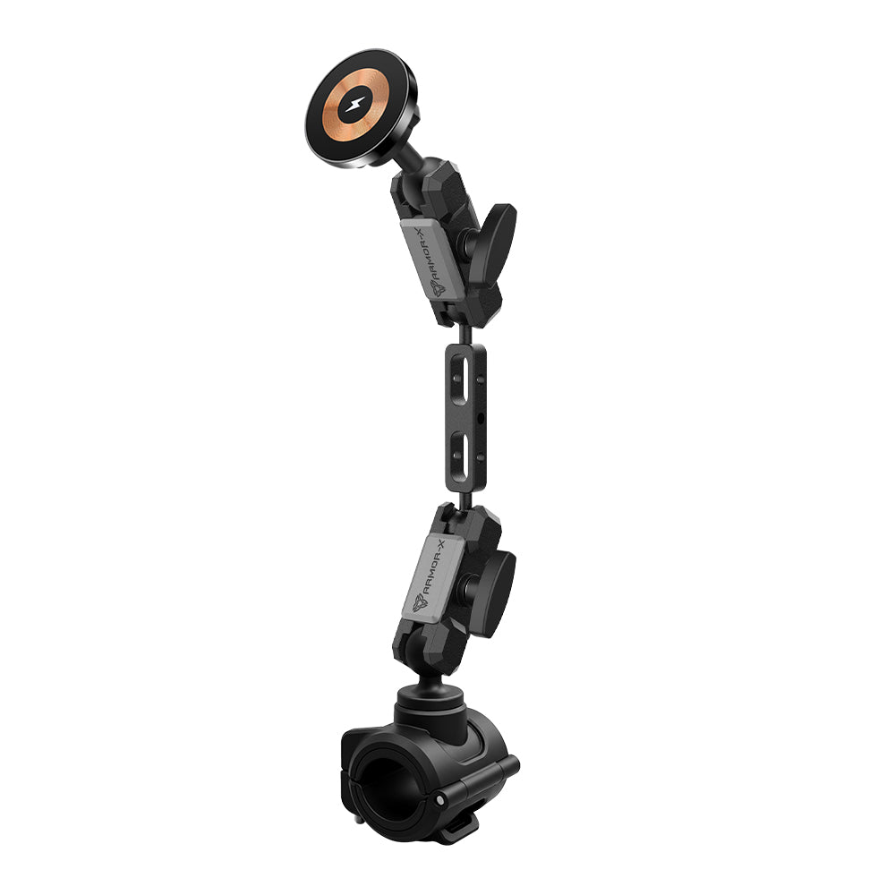 P68MS03 | Quick Release Roll Bar Mount | ⌀25-32.5mm | MagSafe / Pixelsnap 15W Fast Charger | ONE-LOCK for iPhone &amp; Smartphone