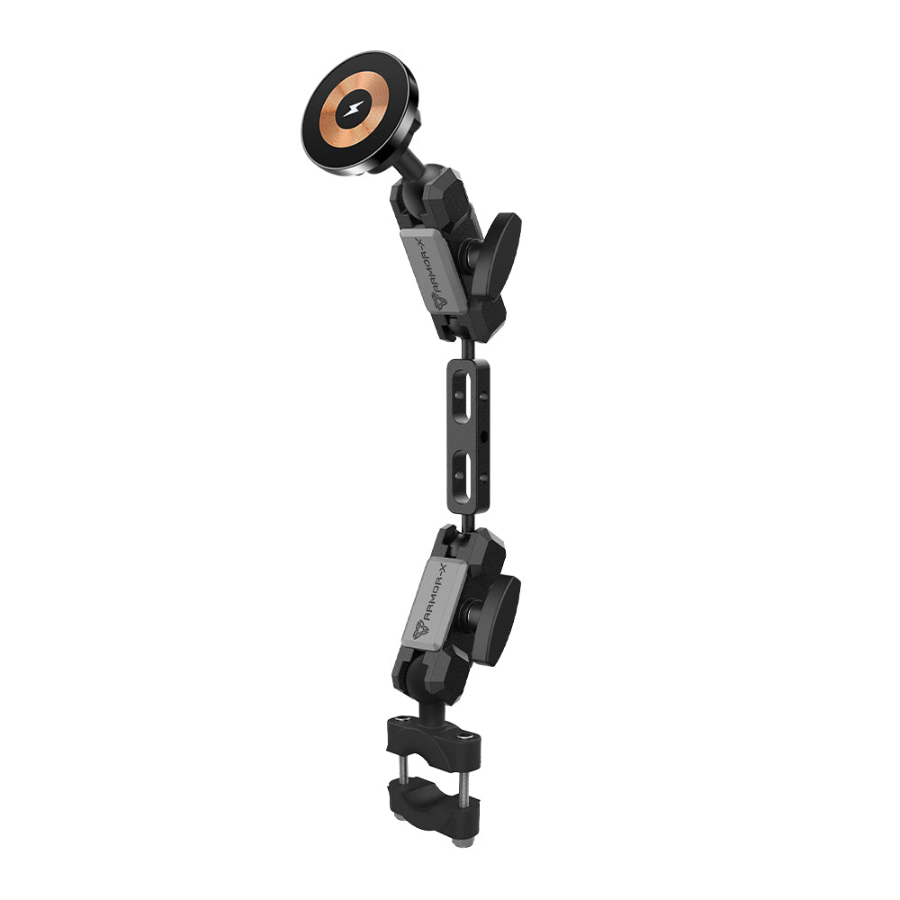 P6MS03 | Rail Base Mount *SMALL | ⌀8-20mm | MagSafe / Pixelsnap 15W Fast Charger | ONE-LOCK for iPhone & Smartphone