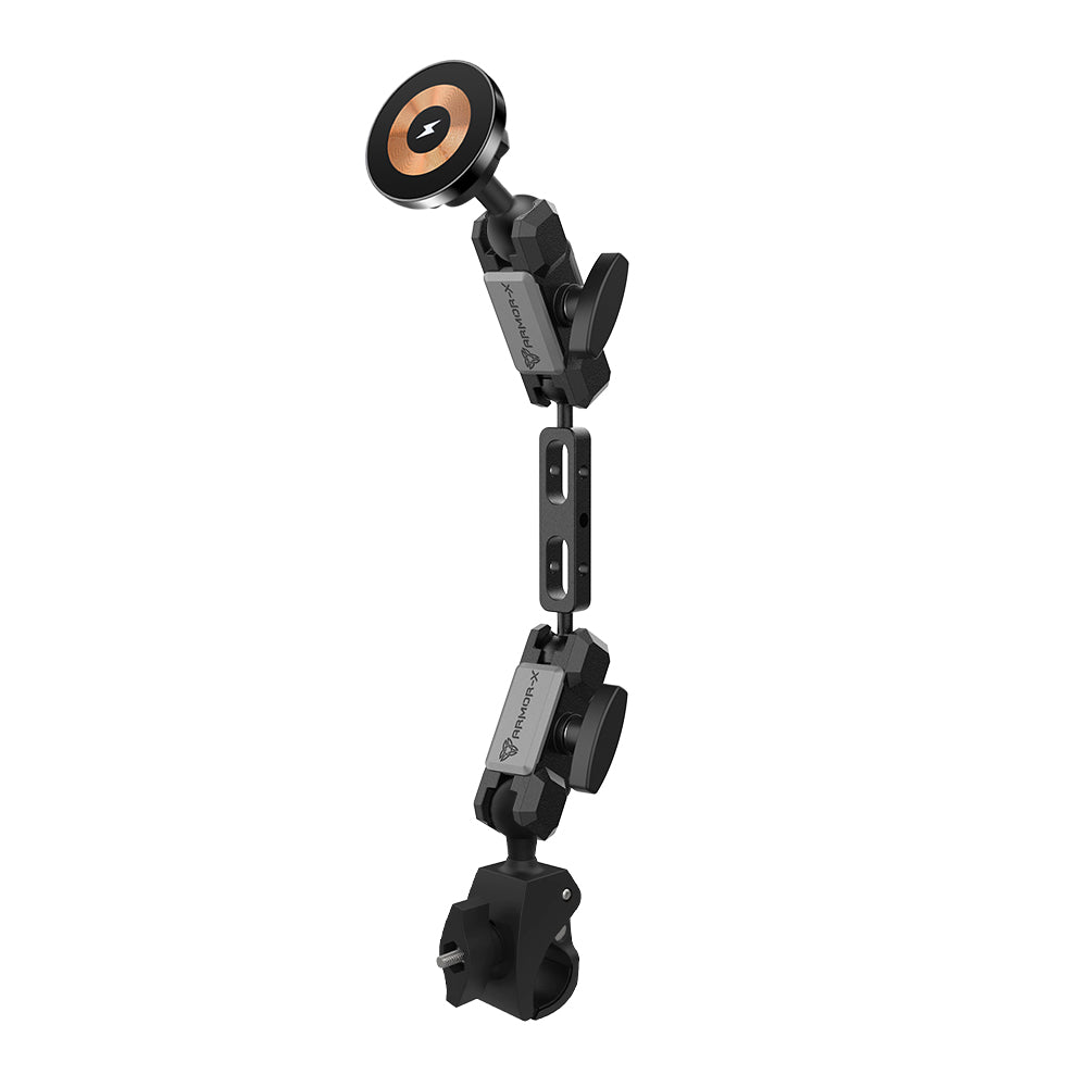 P7MS03 | Heavy-Duty Quick Release Bar Mount (SMALL) | MagSafe / Pixelsnap 15W Fast Charger | ONE-LOCK for iPhone & Smartphone