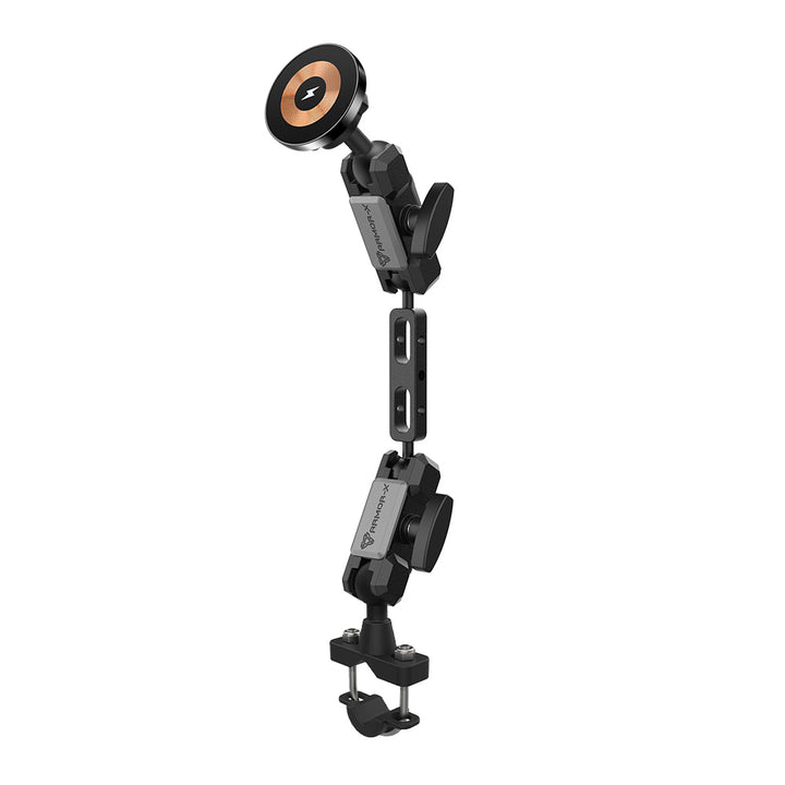 P9MS03 | Heavy-Duty U-Bolt Bar Mount | ⌀12-35mm | MagSafe / Pixelsnap 15W Fast Charger | ONE-LOCK for iPhone & Smartphone