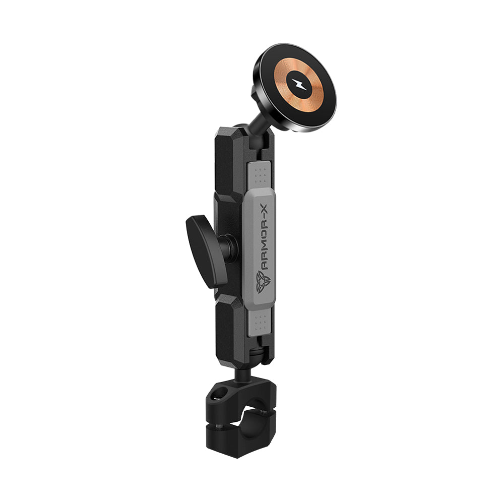 P14MS03 | Heavy-Duty Rail Bar PixelSnap 15W Fast Charger Mount *SMALL | ⌀17-28mm | ONE-LOCK for Google Pixel Smartphone