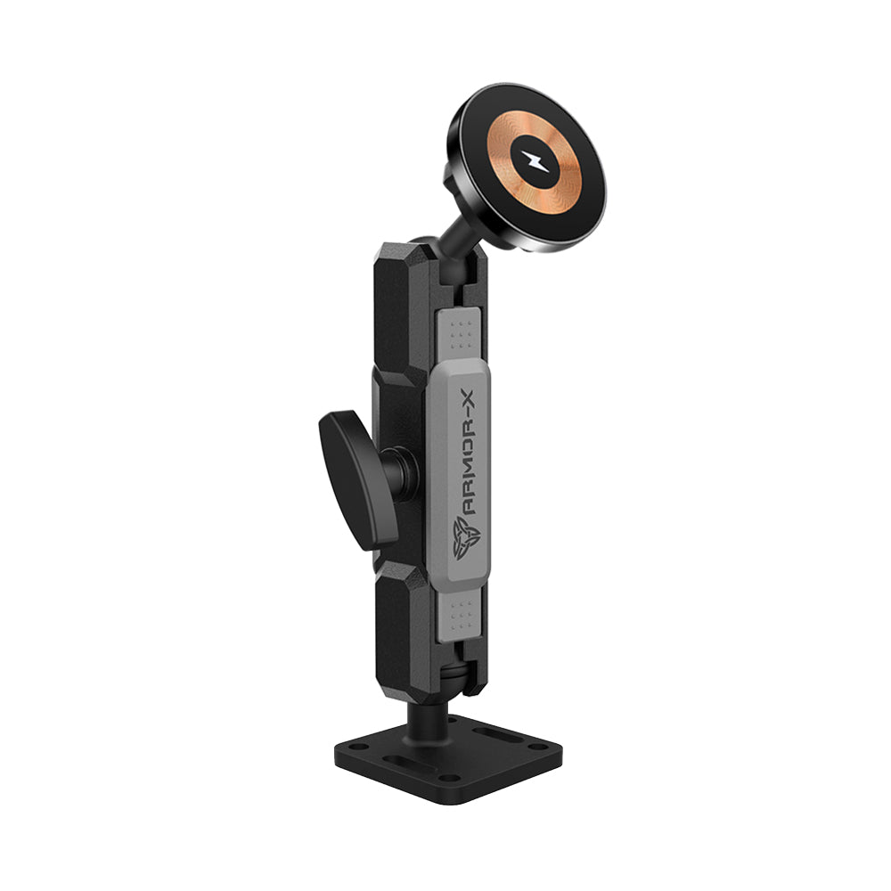 P2MS03 | Square Drill-Down Car Mount | MagSafe 15W Fast Charger | ONE-LOCK for iPhone