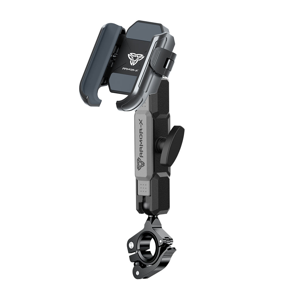 P35UP | Motorcycle Tool Free Installation Handlebar Mount Universal Mount | ⌀22-32mm | Design for Phone