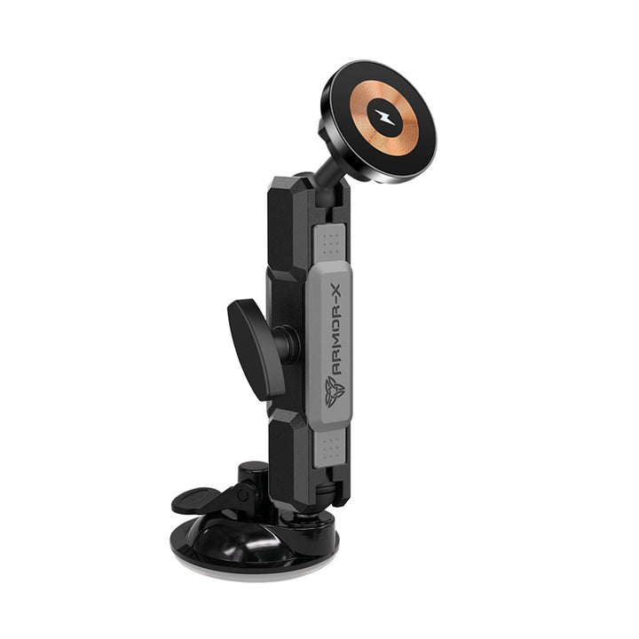 P43MS03 | Vacuum Suction Cup Mount | MagSafe / Pixelsnap 15W Fast Charger | ONE-LOCK for iPhone & Smartphone