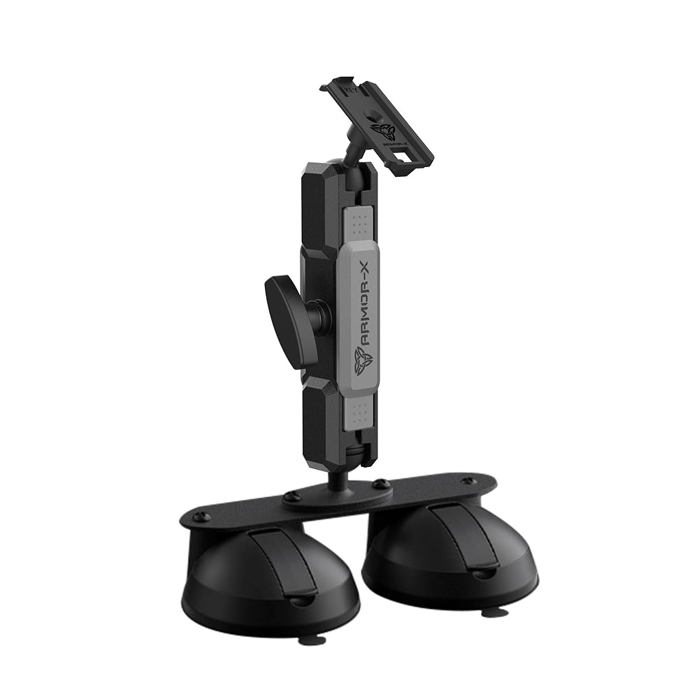 Suction Cup Armor All Car Phone Holder P52K Glass Double Suction Cup Mount ONE-LOCK For Phone – ARMOR-X
