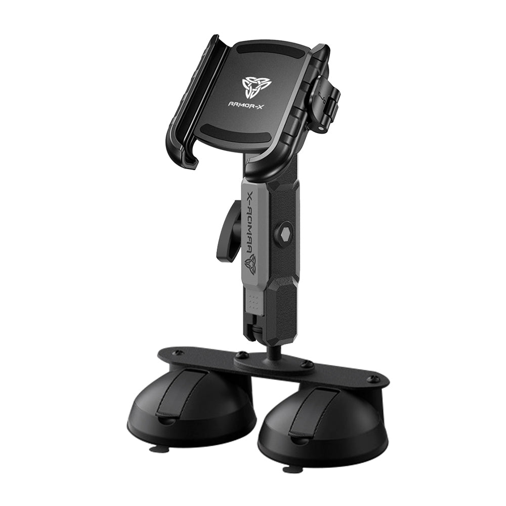 P52UP | Glass Double Suction Cup Universal Mount | Design for Phone