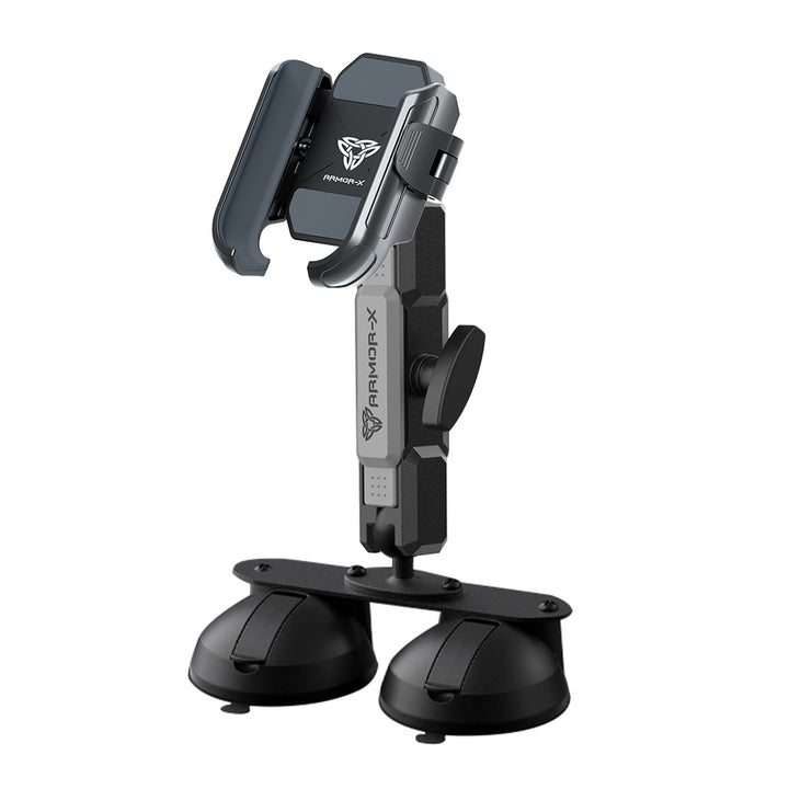P52UP | Glass Double Suction Cup Universal Mount | Design for Phone