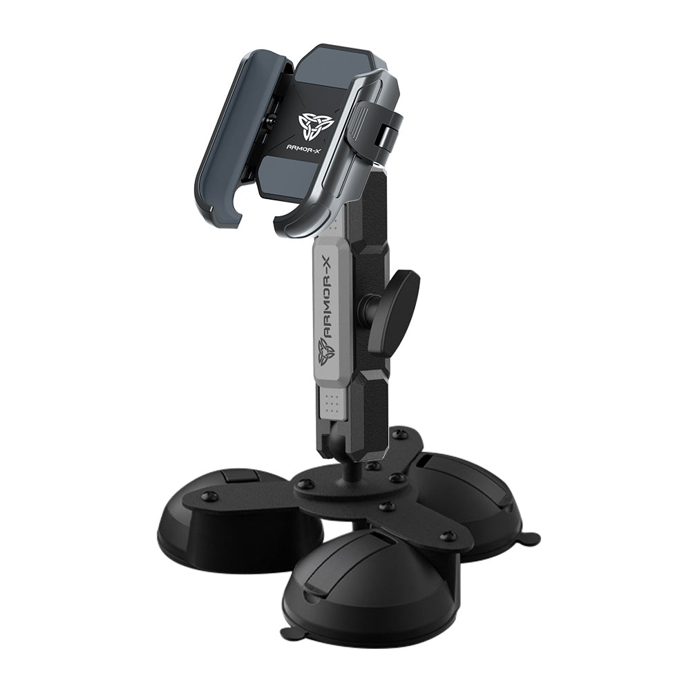 P53UP | Glass Triple Suction Cup Universal Mount | Design for Phone