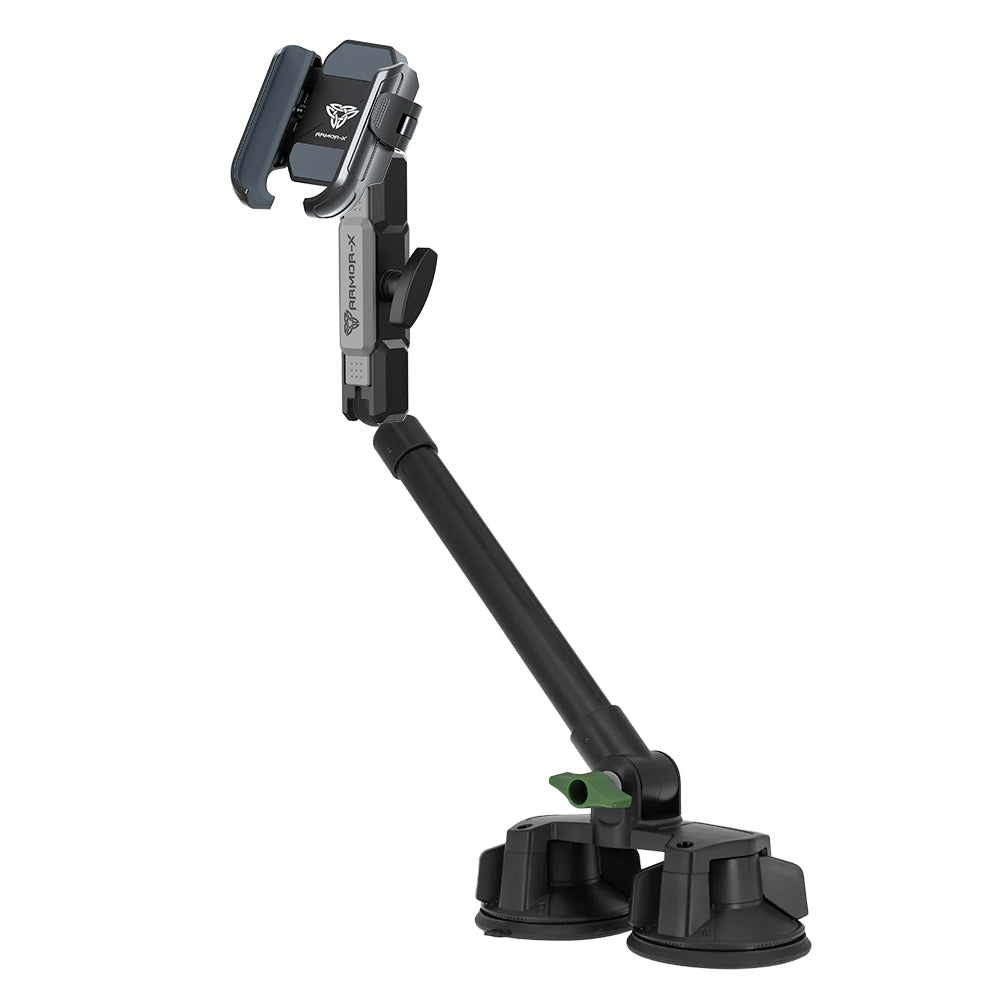 P65UP | Dual Suction Cup Universal Mount with Long Arm | Design for Phone