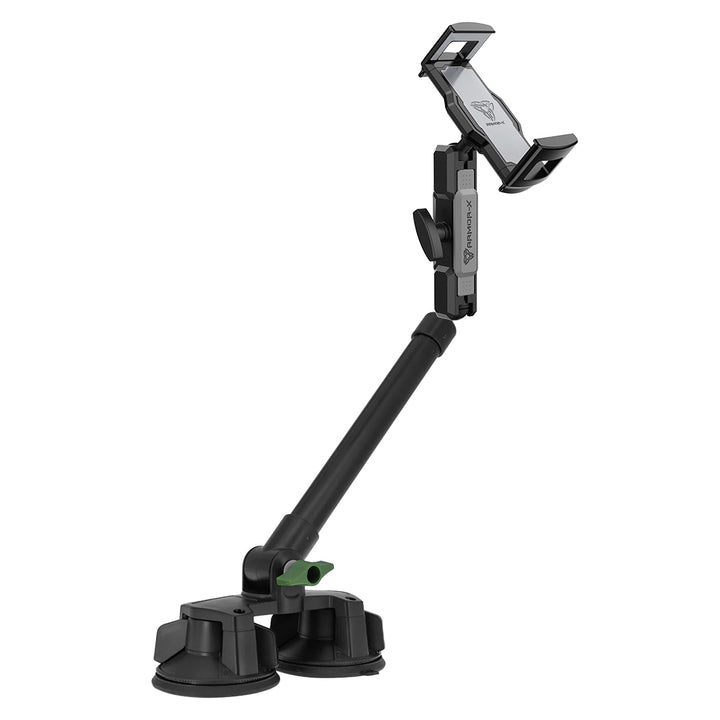 P65UT | Dual Suction Cup Universal Mount with Long Arm | Design for iPad, Galaxy Tab & Tablet